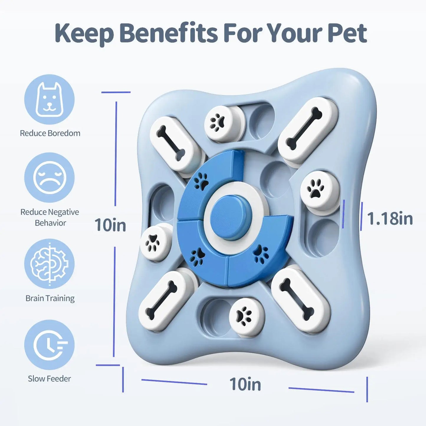 Slow Feeder Interactive Dog & Puppy IQ Food Dispenser Bowl
