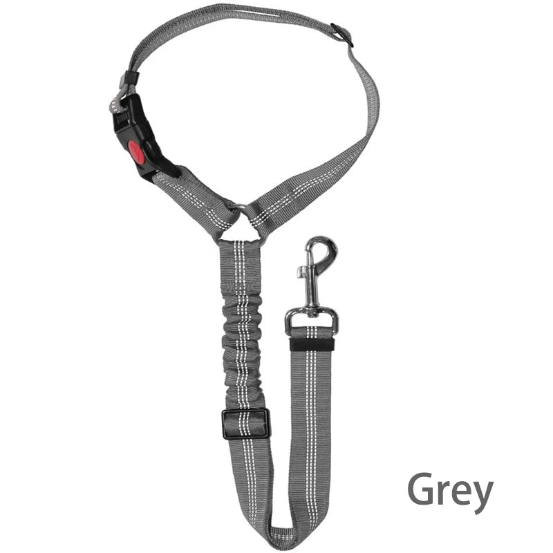 2-in-1 Dog Harness & Car Seat Belt – Adjustable Safety Leash for Pets