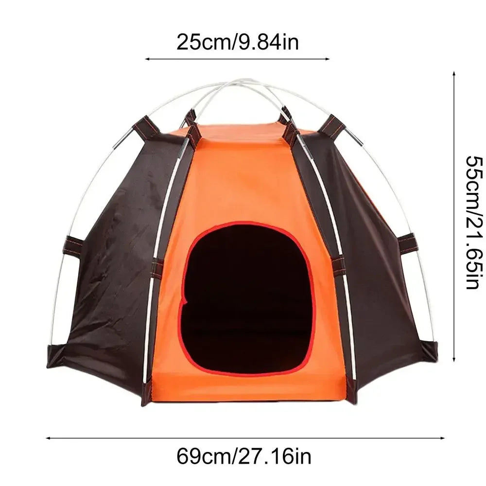Foldable Waterproof Pet Camping Tent – Outdoor Dog & Cat Kennel