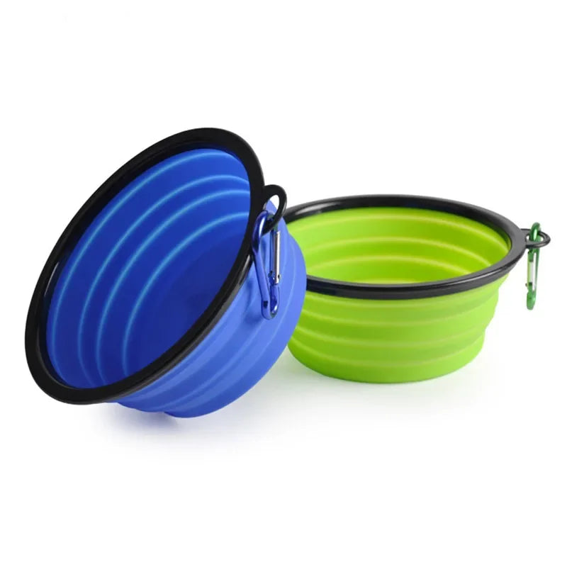 Collapsible Silicone Dog Bowl – 350ml Portable Travel Feeder