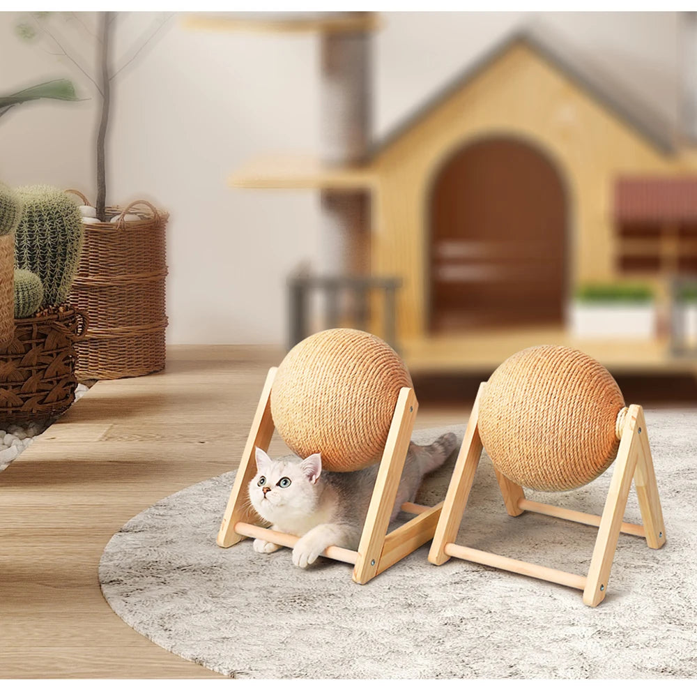 Sisal Rope Cat Scratching Ball Toy