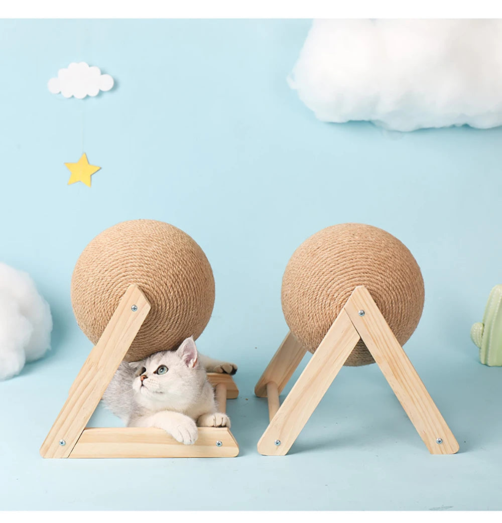 Sisal Rope Cat Scratching Ball Toy