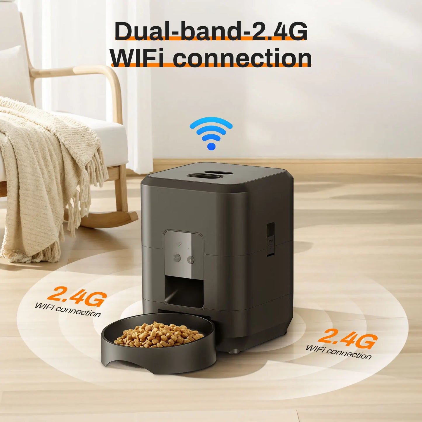 Smart Automatic Pet Feeder – Timed Slow-Feed Cat & Dog Food Dispenser