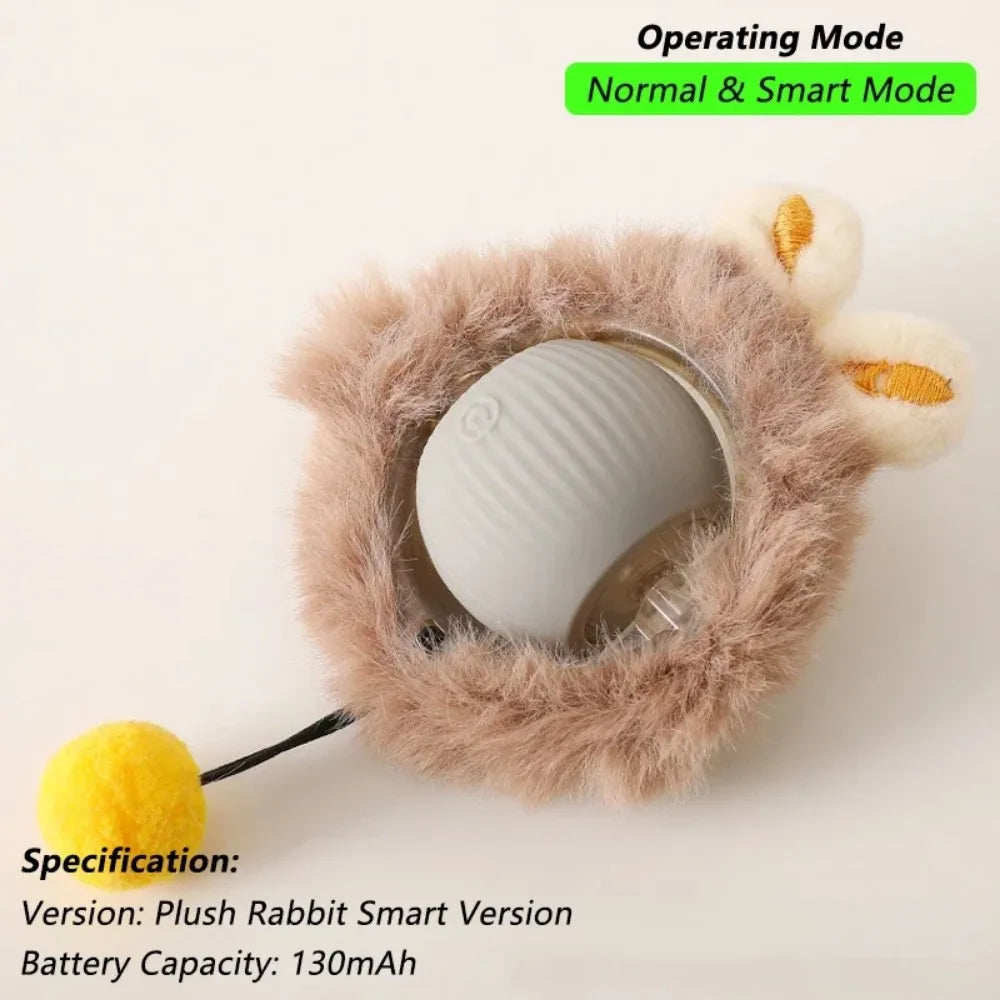 Rechargeable Smart Rolling Cat Toy – Faux Tail Mouse Simulation Ball