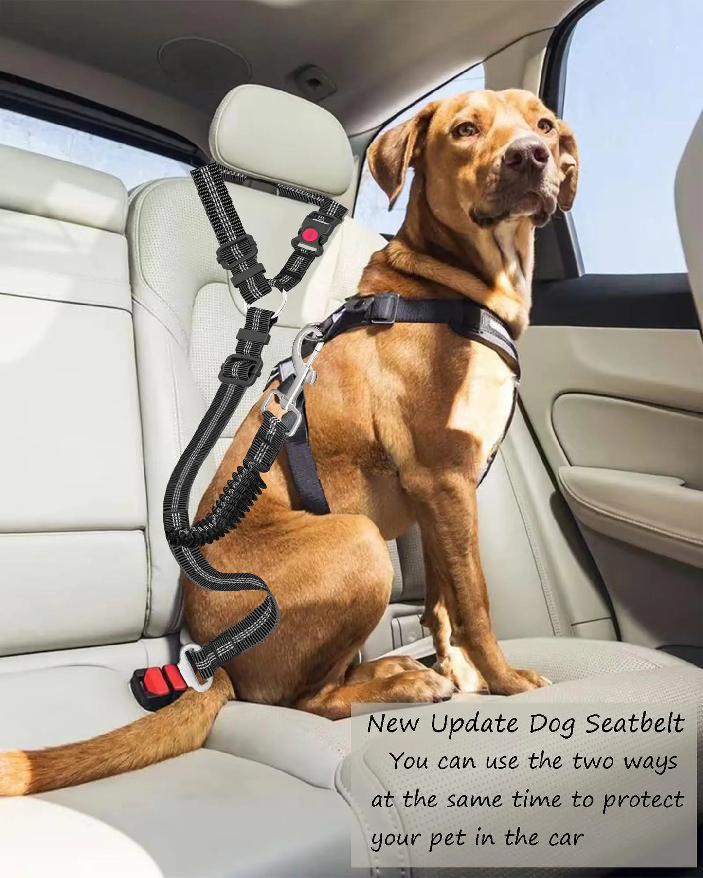 Adjustable Heavy-Duty Dog Car Seat Belt