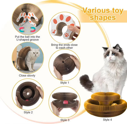 Magic Cat Scratch Organ Toy – 3-in-1 Scratcher, Climbing Frame & Ball Game