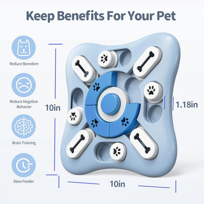 Slow Feeder Interactive Dog & Puppy IQ Food Dispenser Bowl