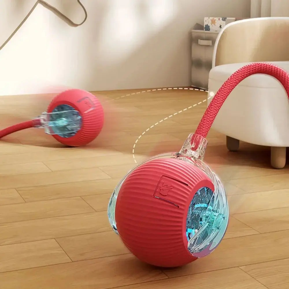 Rechargeable Smart Rolling Cat Toy – Faux Tail Mouse Simulation Ball