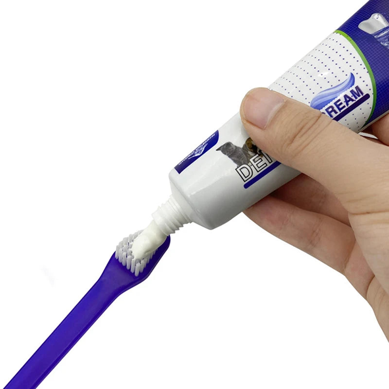 4-in-1 Dog Dental Care Kit – Toothpaste, Toothbrush & Finger Brush Set