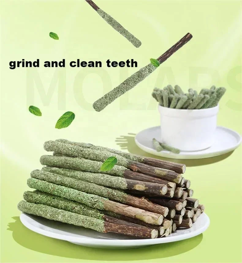 6PCS Natural Silver Vine Cat Sticks – Mint-Flavored Teeth & Scratch Toys