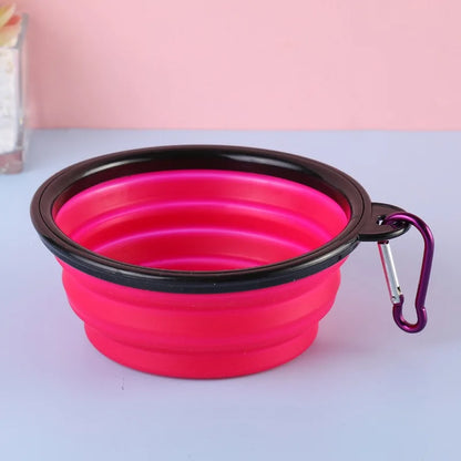 Collapsible Silicone Dog Bowl – 350ml Portable Travel Feeder