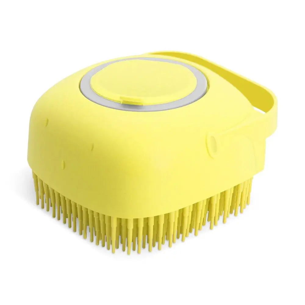 2-in-1 Pet Bathing Brush – Soft Silicone Shampoo Scrubber for Dogs & Cats