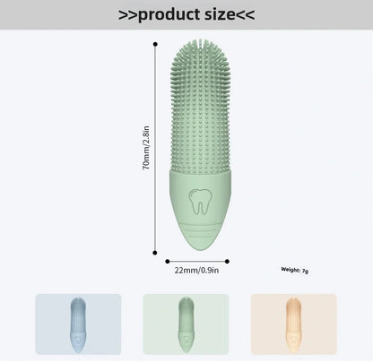 360° Silicone Finger Toothbrush for Dogs & Cats