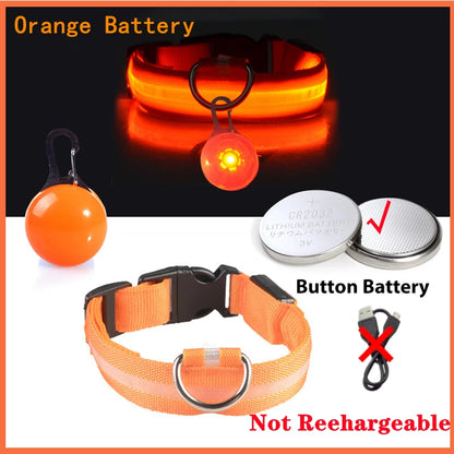 USB Rechargeable LED Glowing Dog Collar