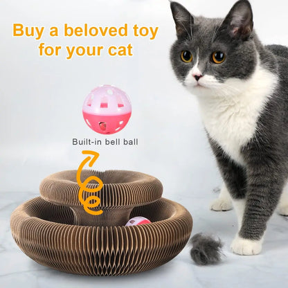 Magic Cat Scratch Organ Toy – 3-in-1 Scratcher, Climbing Frame & Ball Game