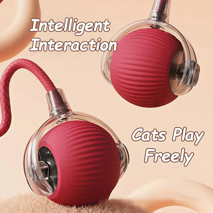 Rechargeable Smart Rolling Cat Toy – Faux Tail Mouse Simulation Ball