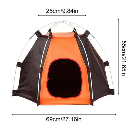 Foldable Waterproof Pet Camping Tent – Outdoor Dog & Cat Kennel