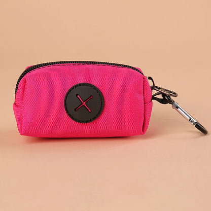 Canvas Dog Poop Bag Holder with Carabiner – Outdoor Pet Waste Dispenser