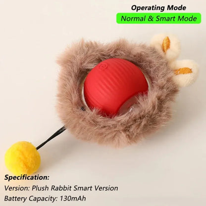 Rechargeable Smart Rolling Cat Toy – Faux Tail Mouse Simulation Ball