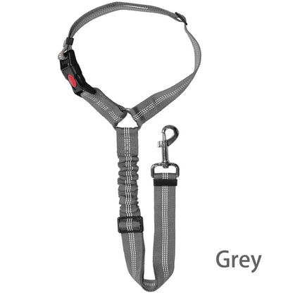 2-in-1 Dog Harness & Car Seat Belt – Adjustable Safety Leash for Pets