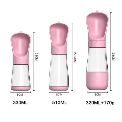 2-in-1 Portable Pet Water Bottle & Food Container