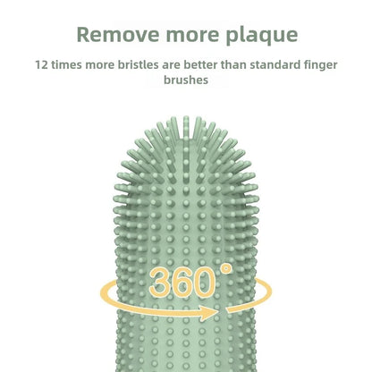 360° Silicone Finger Toothbrush for Dogs & Cats
