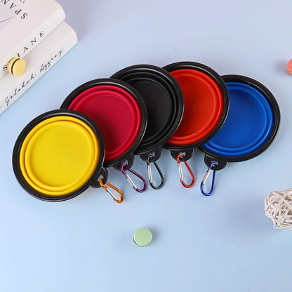 Collapsible Silicone Dog Bowl – 350ml Portable Travel Feeder