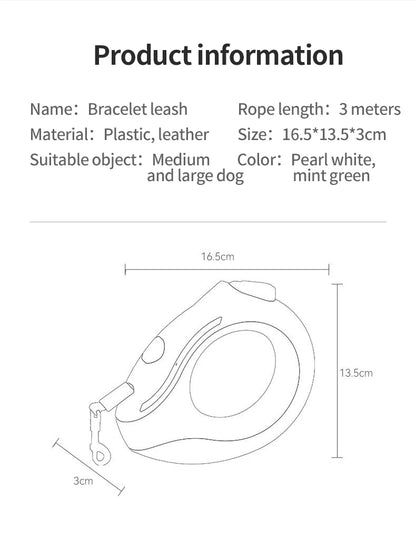 LED Wearable Retractable Leash with Touch Dimming