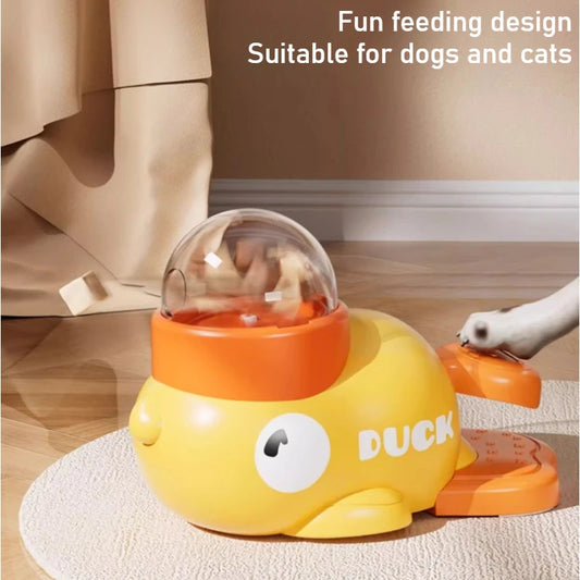 Rubber Duck Treat Dispenser Toy – Interactive Puzzle Feeder for Dogs & Cats