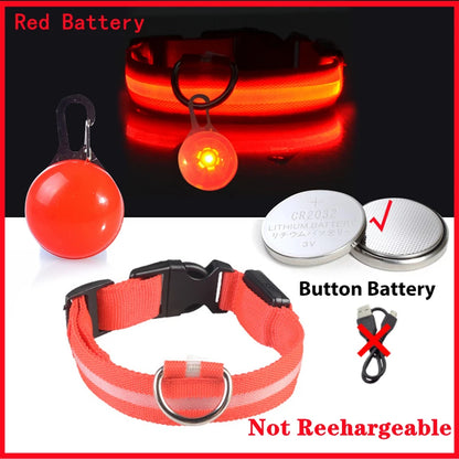 USB Rechargeable LED Glowing Dog Collar