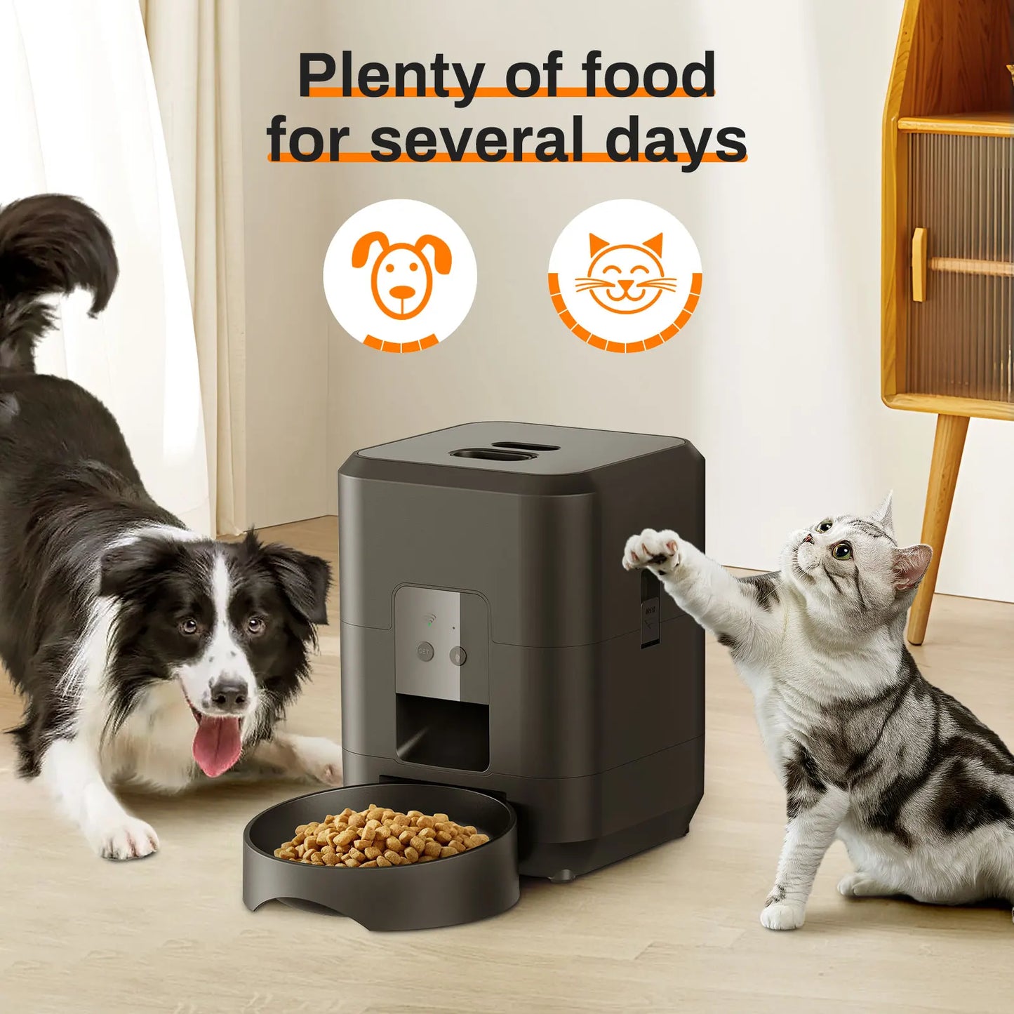 Smart Automatic Pet Feeder – Timed Slow-Feed Cat & Dog Food Dispenser