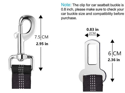 2-in-1 Dog Harness & Car Seat Belt – Adjustable Safety Leash for Pets