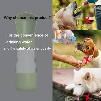 2-in-1 Portable Pet Water Bottle & Food Container