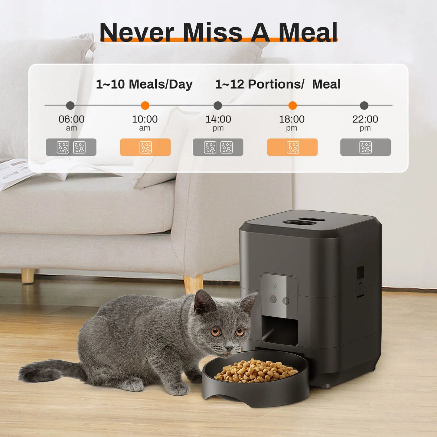 Smart Automatic Pet Feeder – Timed Slow-Feed Cat & Dog Food Dispenser
