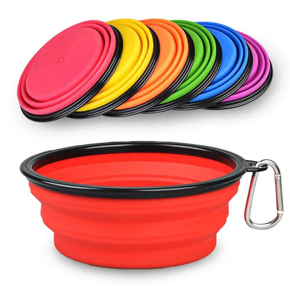Collapsible Silicone Dog Bowl – 350ml Portable Travel Feeder
