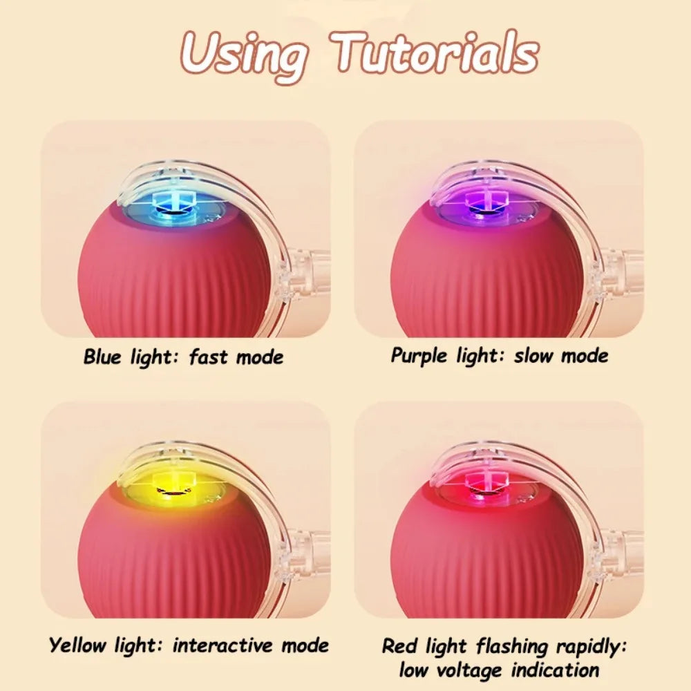 Rechargeable Smart Rolling Cat Toy – Faux Tail Mouse Simulation Ball