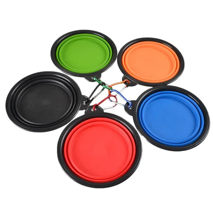 Collapsible Silicone Dog Bowl – 350ml Portable Travel Feeder