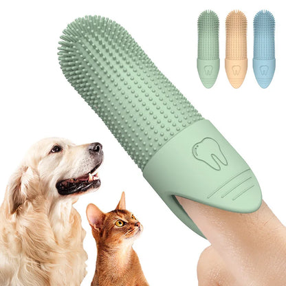360° Silicone Finger Toothbrush for Dogs & Cats