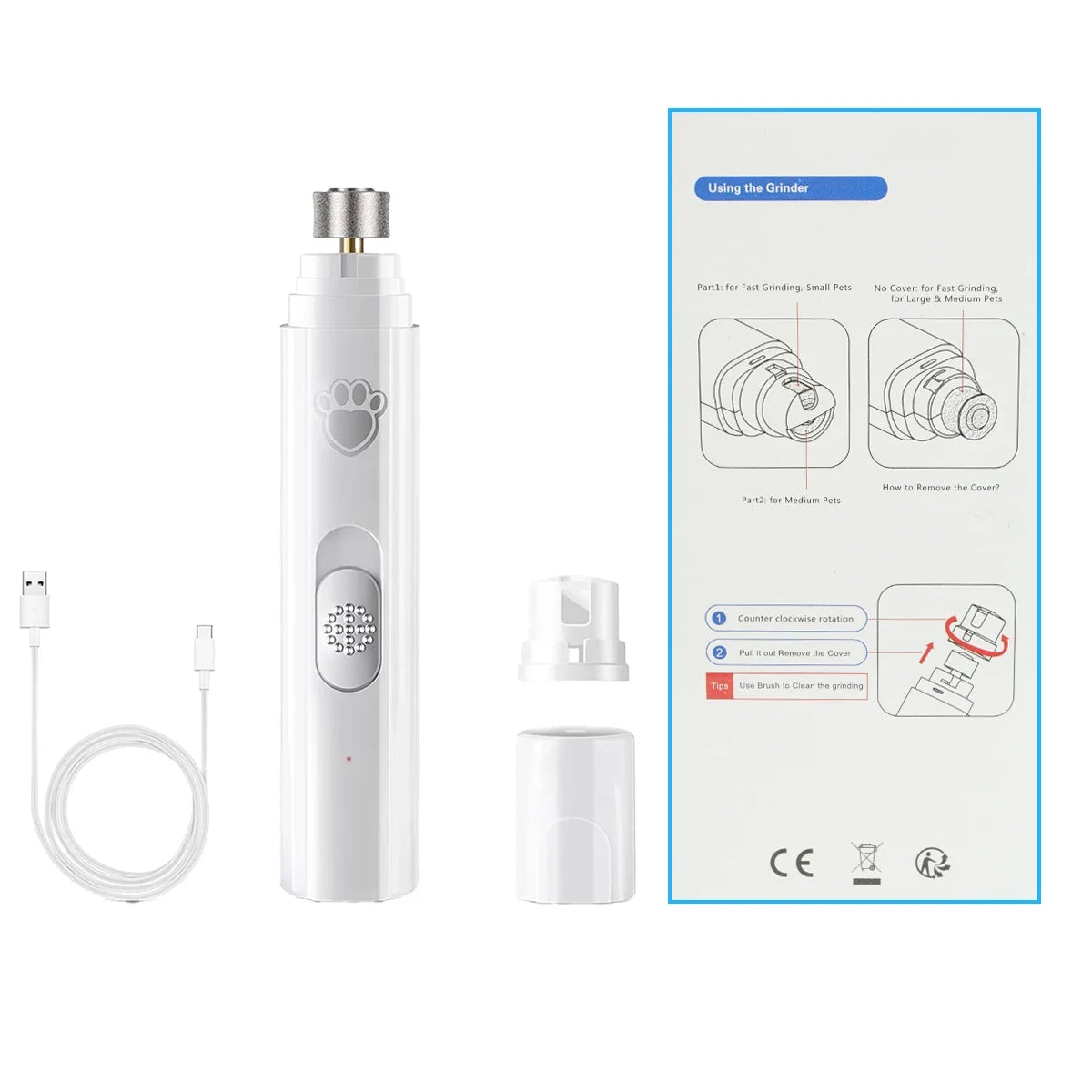 Rechargeable Electric Pet Nail Grinder