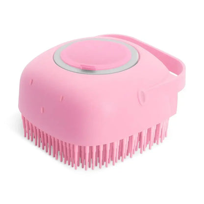2-in-1 Pet Bathing Brush – Soft Silicone Shampoo Scrubber for Dogs & Cats