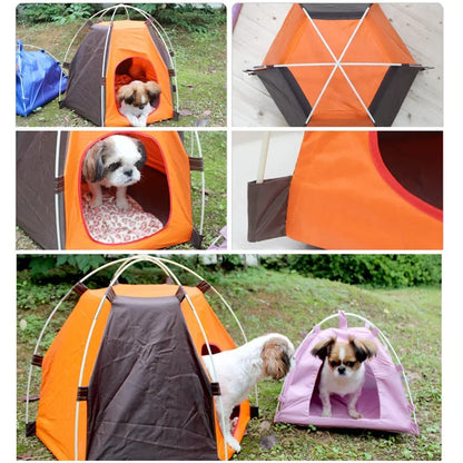 Foldable Waterproof Pet Camping Tent – Outdoor Dog & Cat Kennel