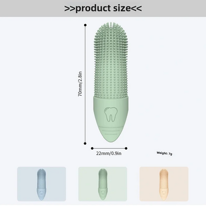 360° Silicone Finger Toothbrush for Dogs & Cats