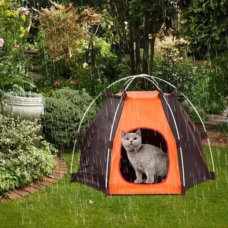 Foldable Waterproof Pet Camping Tent – Outdoor Dog & Cat Kennel