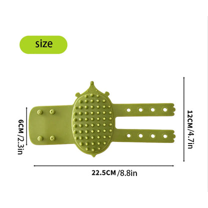 2-in-1 Cat Hair Removal & Massage Comb – Self-Cleaning Grooming Brush