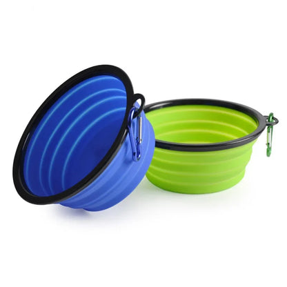 Collapsible Silicone Dog Bowl – 350ml Portable Travel Feeder