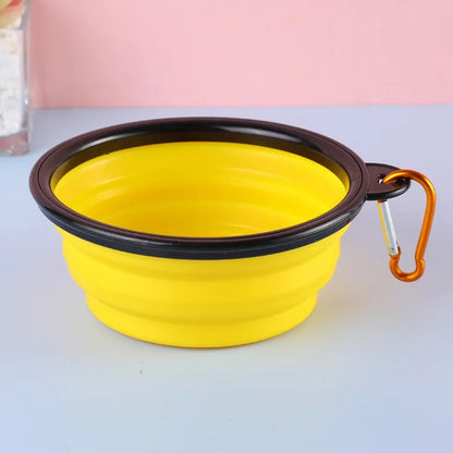 Collapsible Silicone Dog Bowl – 350ml Portable Travel Feeder