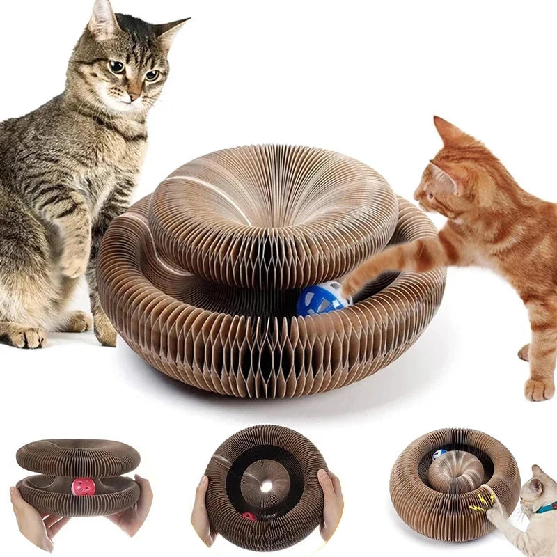 Magic Cat Scratch Organ Toy – 3-in-1 Scratcher, Climbing Frame & Ball Game