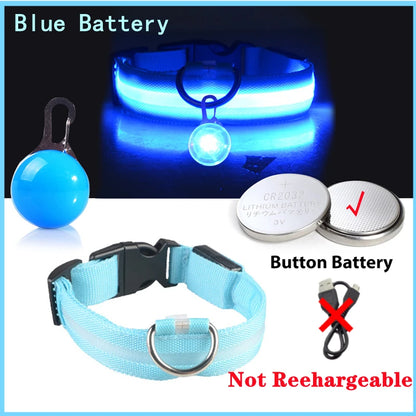USB Rechargeable LED Glowing Dog Collar