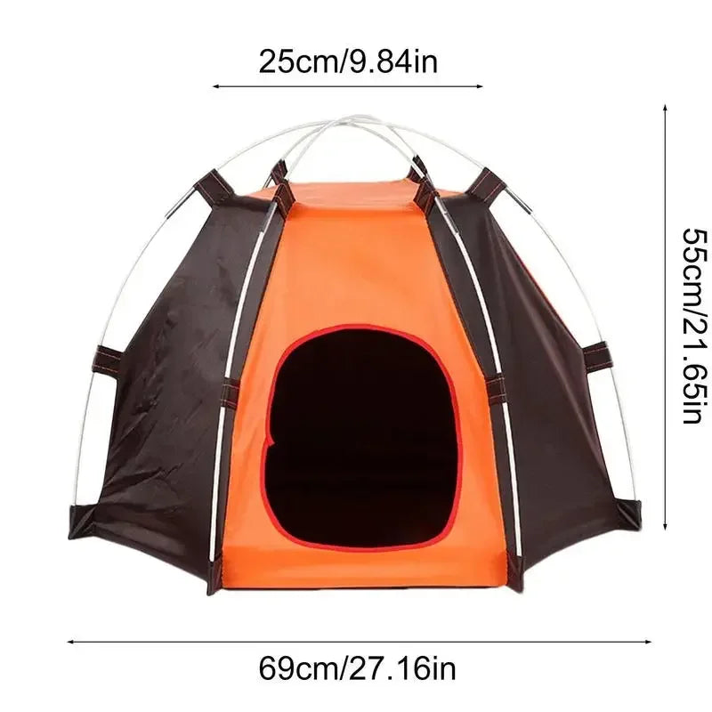 Foldable Waterproof Pet Camping Tent – Outdoor Dog & Cat Kennel