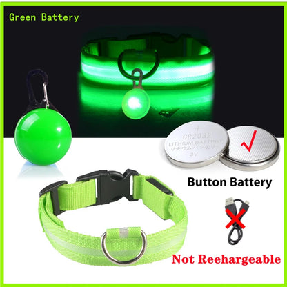 USB Rechargeable LED Glowing Dog Collar